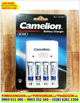 Camelion BC-1010B _Bộ sạc pin AAA Camelion BC-1010B kèm 4 pin sạc Camelion NH-AAA1100LBP2